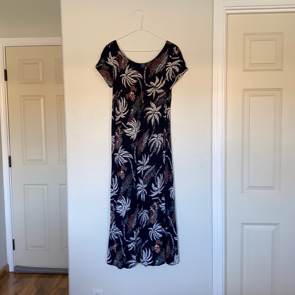 Navy blue Hawaiian aloha dress sz. S/M